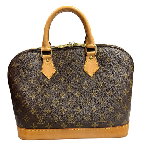 LOUIS VUITTON Monogram Alma PM Handbag Brown Gold Hardware LO2287