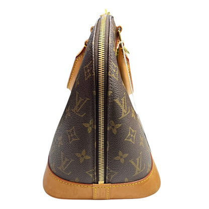 LOUIS VUITTON Monogram Alma PM Handbag Brown Gold Hardware LO2287