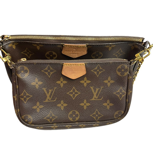 LOUIS VUITTON Monogram Multi Pochette Accessoires Crossbody Bag Brown/Khaki Gold Hardware LO2279