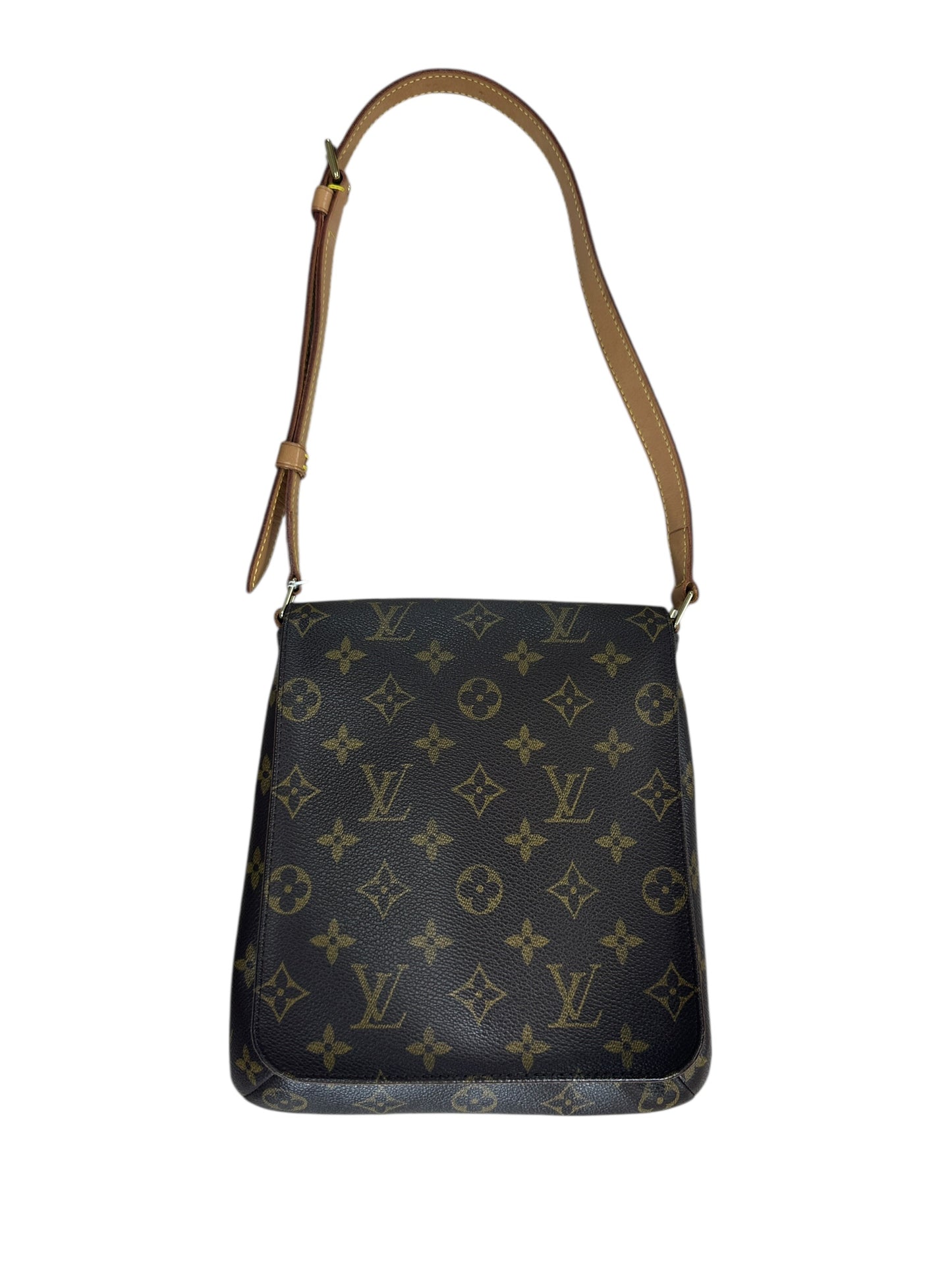 LOUIS VUITTON Monogram Musette Salsa Shoulder Bag Brown Gold Hardware LO2255