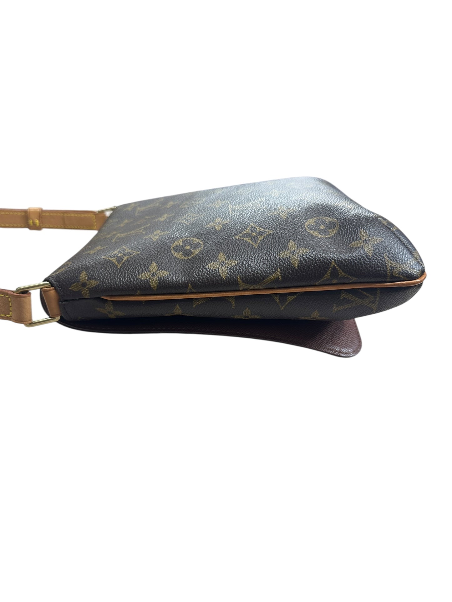 LOUIS VUITTON Monogram Musette Salsa Shoulder Bag Brown Gold Hardware LO2255