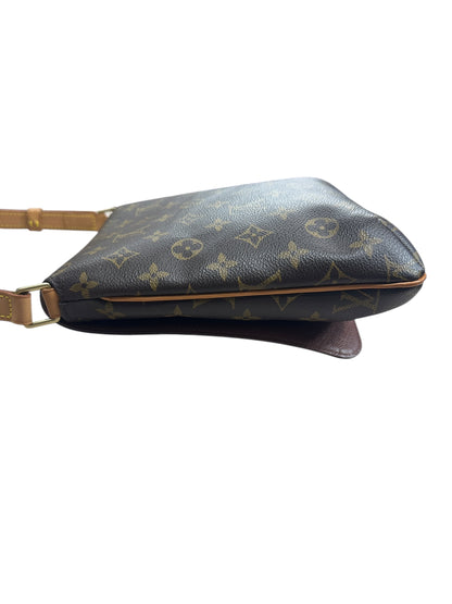 LOUIS VUITTON Monogram Musette Salsa Shoulder Bag Brown Gold Hardware LO2255