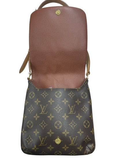LOUIS VUITTON Monogram Musette Salsa Shoulder Bag Brown Gold Hardware LO2255