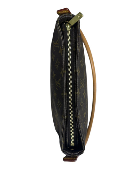 LOUIS VUITTON Monogram Pochette Accessoires Pouch Brown Gold Hardware LO2260