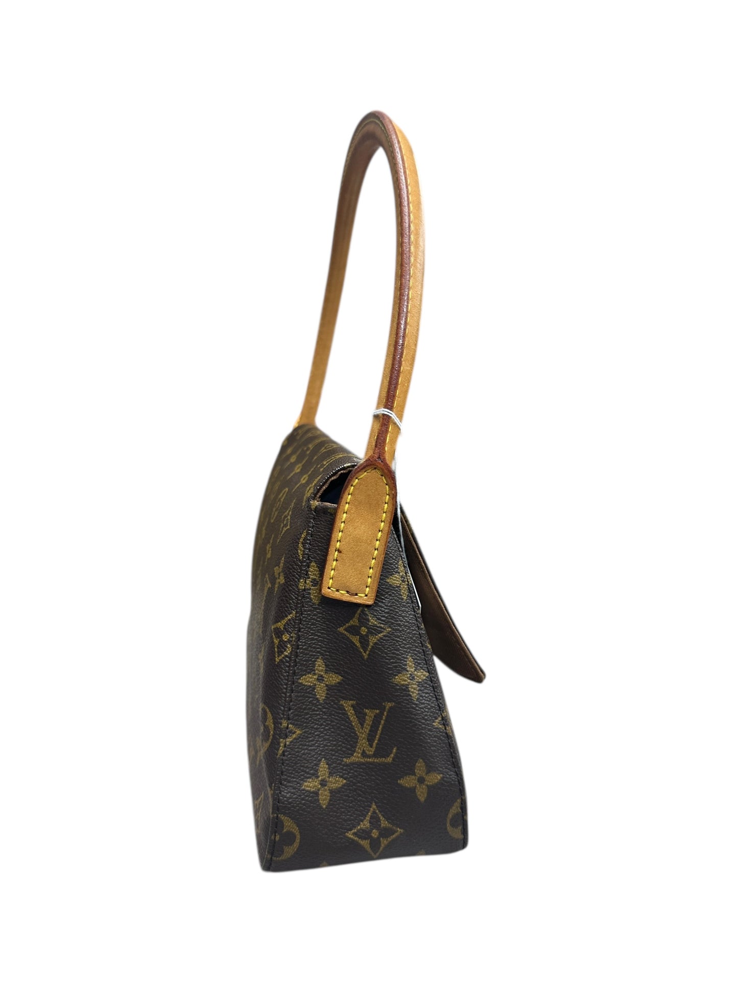 LOUIS VUITTON Monogram Looping PM Shoulder Bag Brown Gold Hardware LO2270
