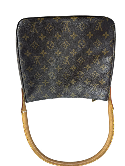 LOUIS VUITTON Monogram Looping MM Shoulder Bag Brown Gold Hardware LO2290