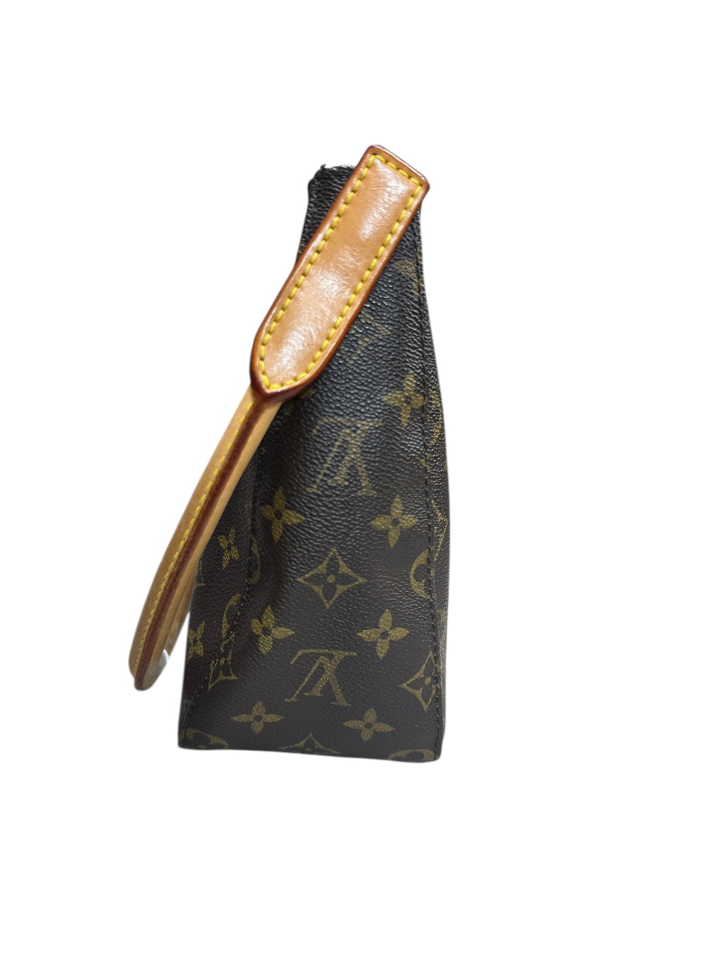 LOUIS VUITTON Monogram Looping GM Shoulder Bag Brown Gold Hardware LO2298