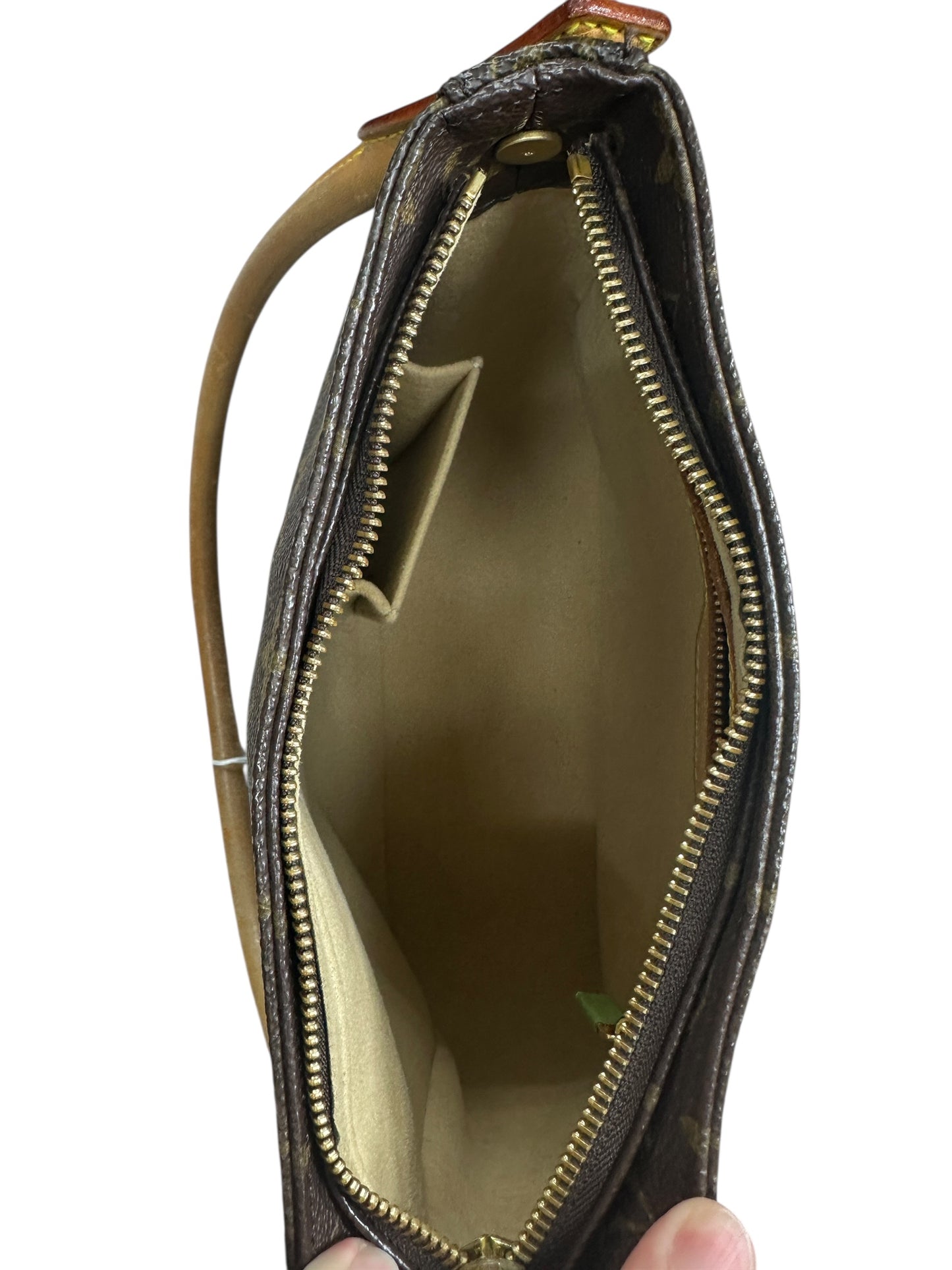 LOUIS VUITTON Monogram Looping GM Shoulder Bag Brown Gold Hardware LO2298