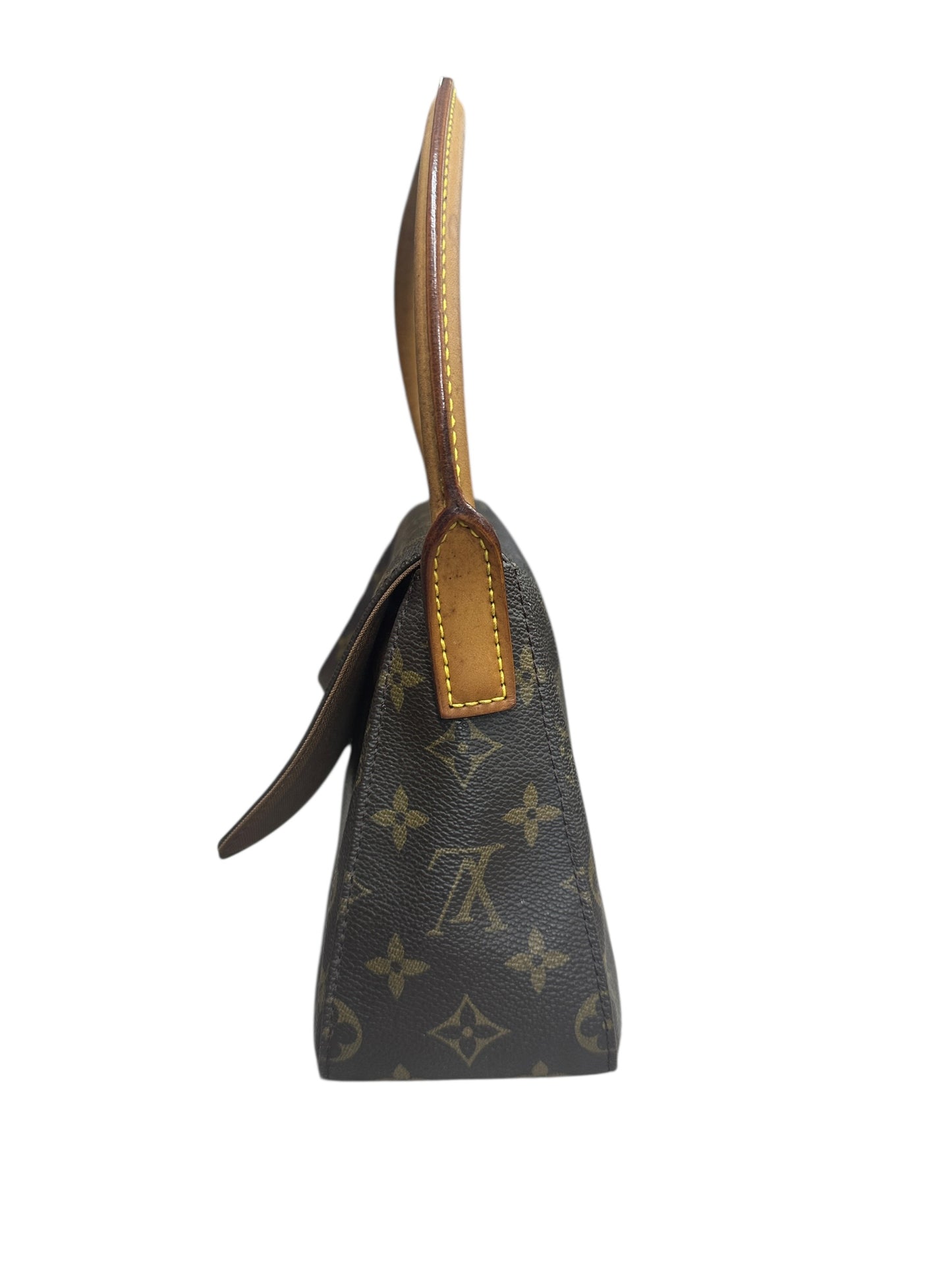 LOUIS VUITTON Monogram Mini Looping Shoulder Bag Brown Gold Hardware LO2299