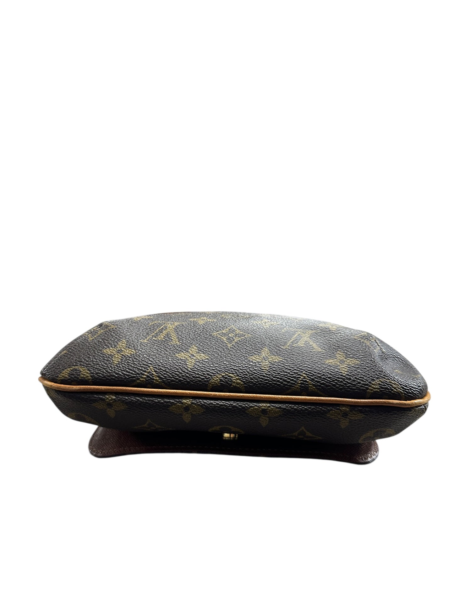 LOUIS VUITTON Monogram Musette Tango Shoulder Bag Brown Gold Hardware LO2242