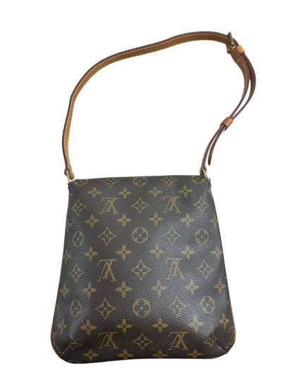 LOUIS VUITTON Monogram Musette Salsa Shoulder Bag Brown Gold Hardware LO2243