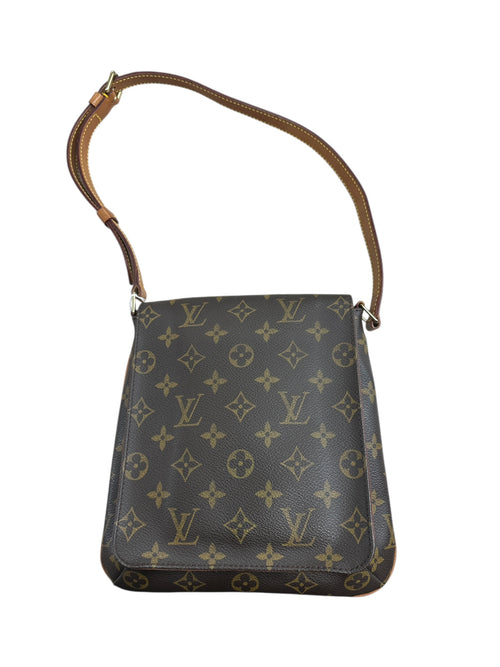 LOUIS VUITTON Monogram Musette Salsa Shoulder Bag Brown Gold Hardware LO2243