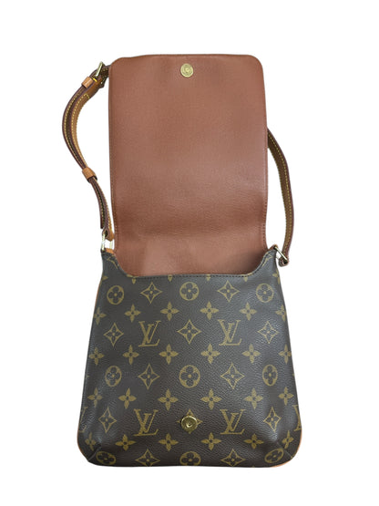 LOUIS VUITTON Monogram Musette Salsa Shoulder Bag Brown Gold Hardware LO2243
