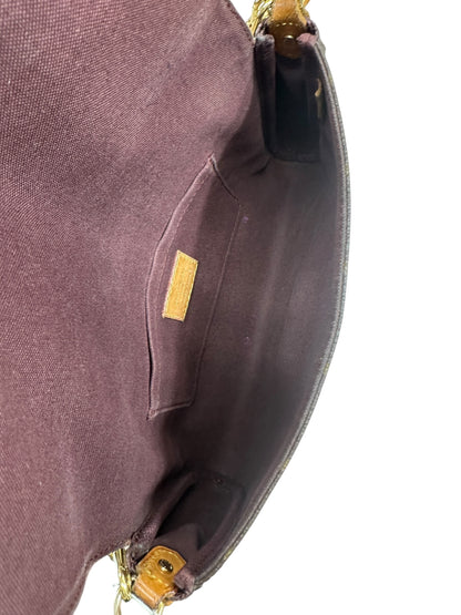 LOUIS VUITTON Monogram Favorite MM Crossbody Bag Brown Gold Hardware LO2244