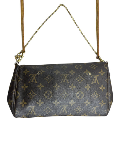 LOUIS VUITTON Monogram Favorite MM Crossbody Bag Brown Gold Hardware LO2244