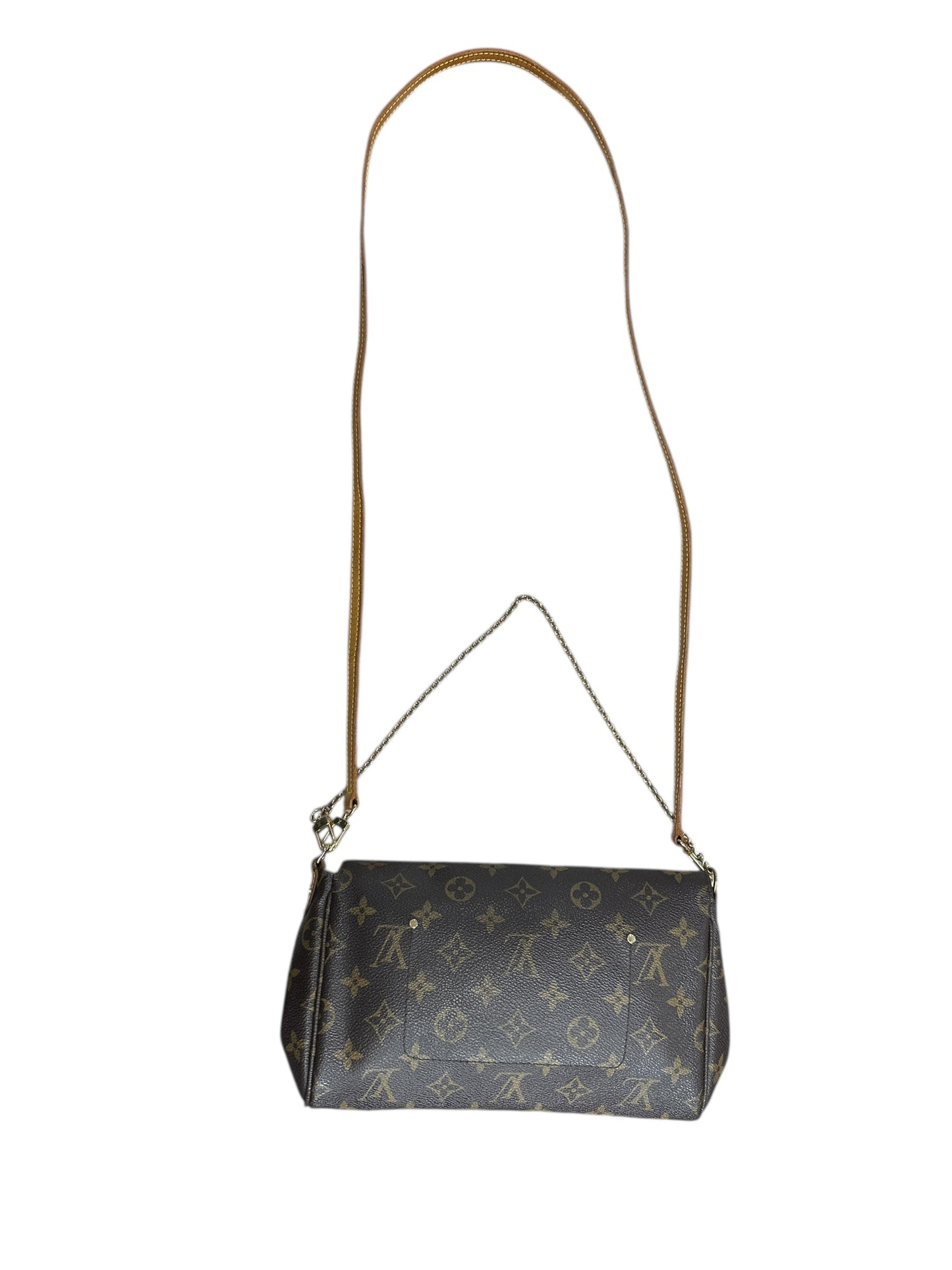 LOUIS VUITTON Monogram Favorite MM Crossbody Bag Brown Gold Hardware LO2244