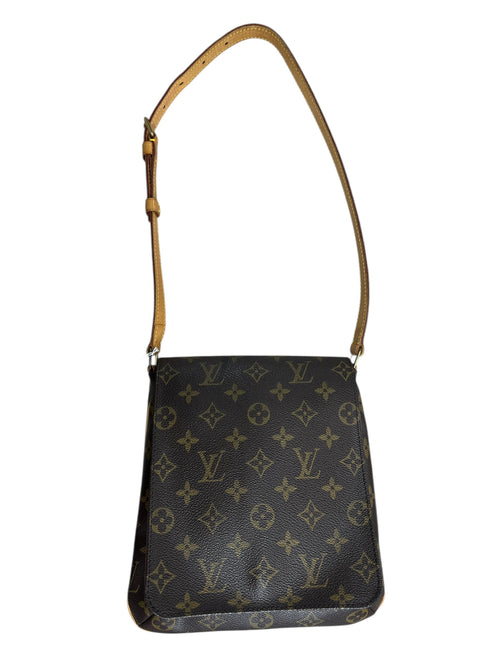 LOUIS VUITTON Monogram Musette Salsa Shoulder Bag Brown Gold Hardware LO2251