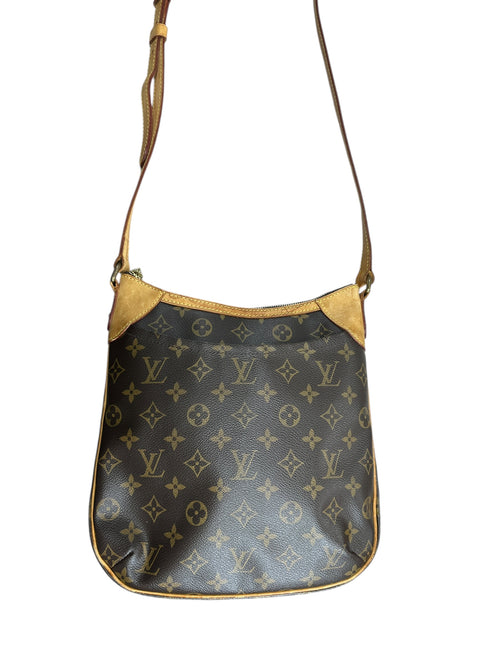 LOUIS VUITTON Monogram Odeon PM Crossbody Bag Brown Gold Hardware LO2265