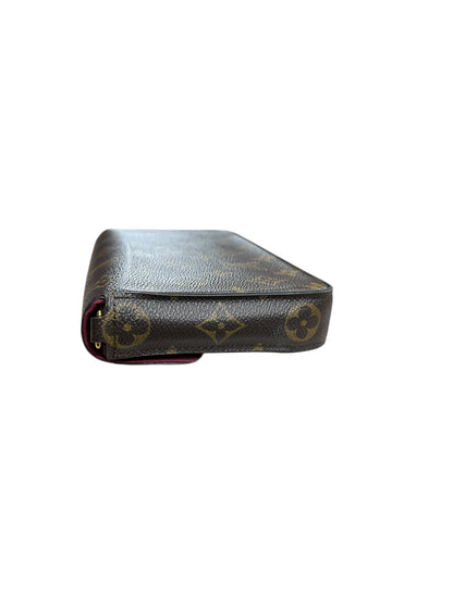 LOUIS VUITTON Monogram Zippy Wallet Brown Gold Hardware LO2268