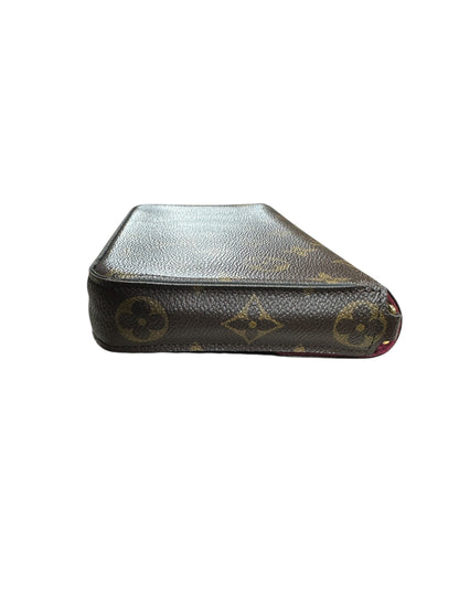 LOUIS VUITTON Monogram Zippy Wallet Brown Gold Hardware LO2268