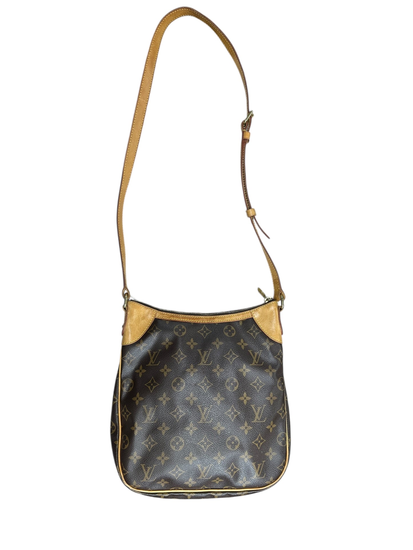 LOUIS VUITTON Monogram Batignolles Horizontal Tote Bag Brown Gold Hardware LO2271