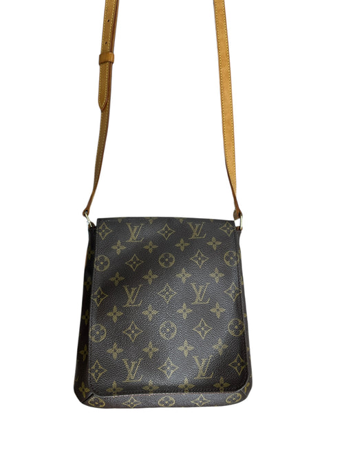 LOUIS VUITTON Monogram Musette Salsa Crossbody Bag Brown Gold Hardware LO2282