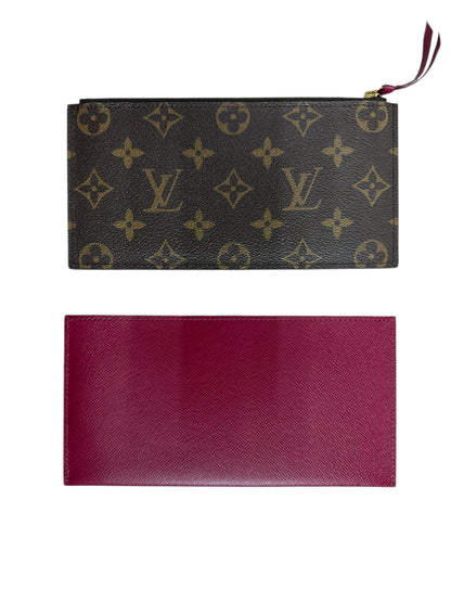 LOUIS VUITTON Monogram Felicie Pochette Crossbody Bag Brown Gold Hardware LO2284