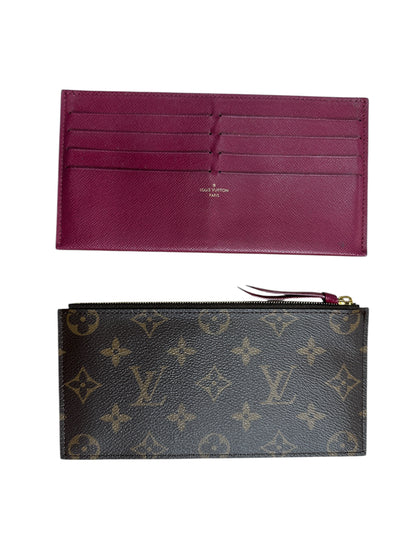 LOUIS VUITTON Monogram Felicie Pochette Crossbody Bag Brown/Fuchsia Gold Hardware LO2296