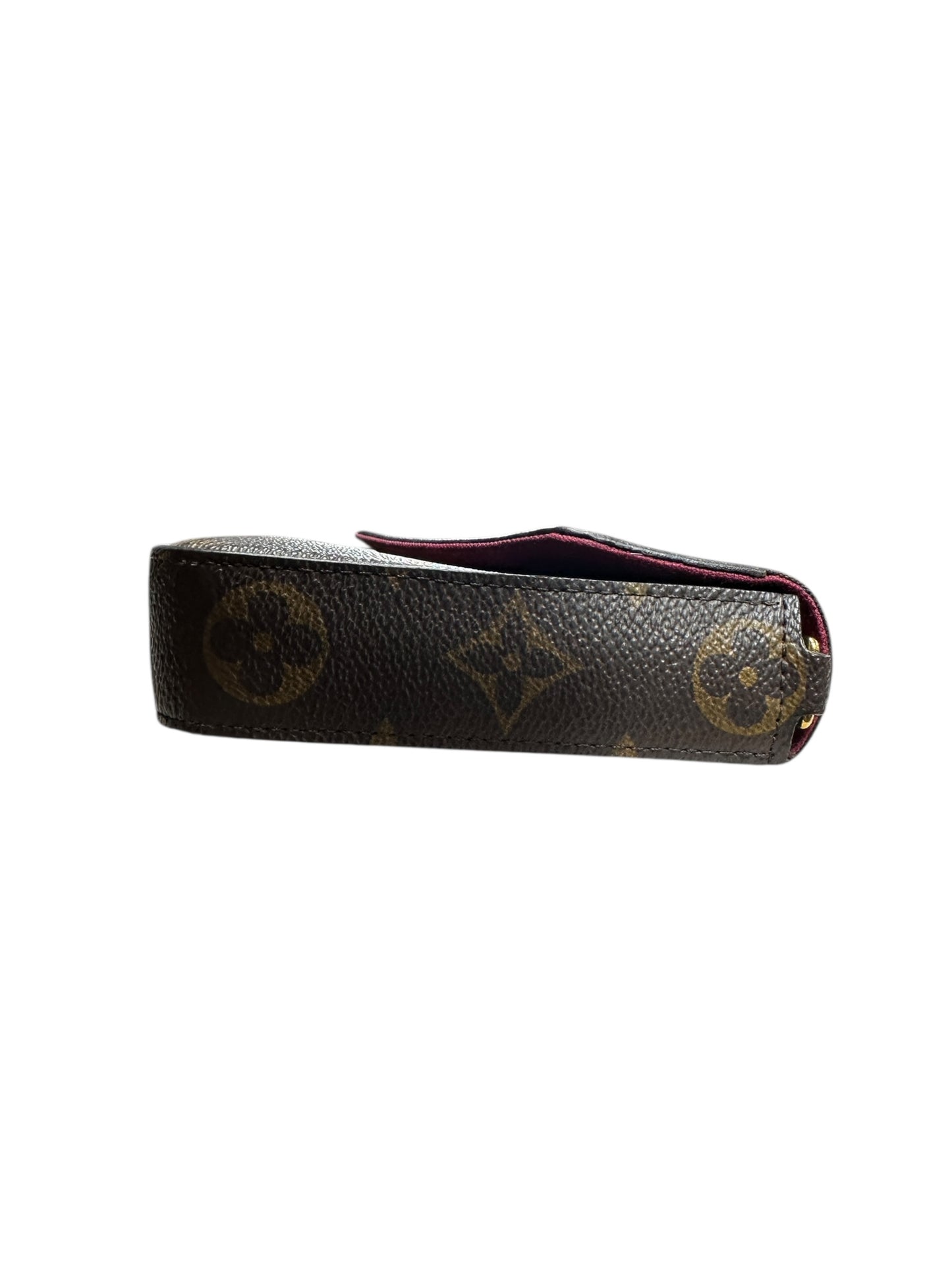 LOUIS VUITTON Monogram Felicie Pochette Crossbody Bag Brown/Fuchsia Gold Hardware LO2296