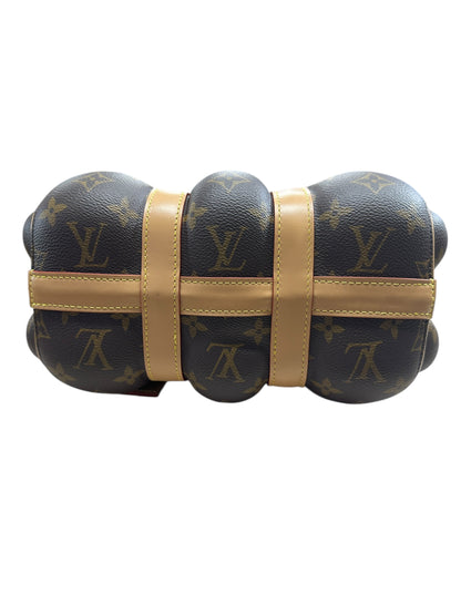 LOUIS VUITTON Monogram Theda PM Handbag Brown Gold Hardware LO2291