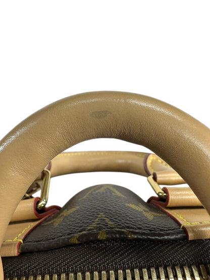 LOUIS VUITTON Monogram Theda PM Handbag Brown Gold Hardware LO2291