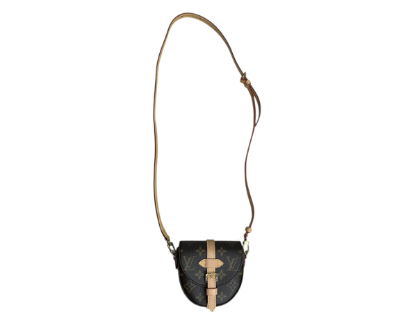 LOUIS VUITTON Monogram Boite Chapeau Souple PM Crossbody Bag Brown Gold Hardware LO2283