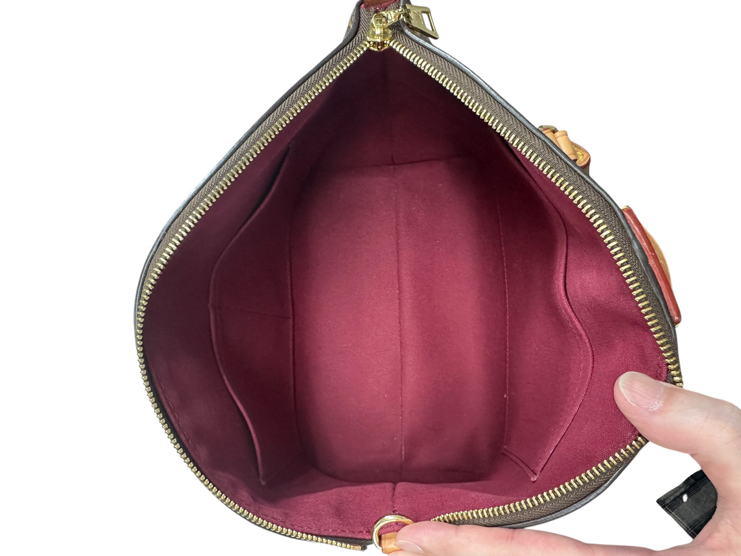 LOUIS VUITTON Monogram Lockit PM Handbag Brown Gold Hardware LO2274