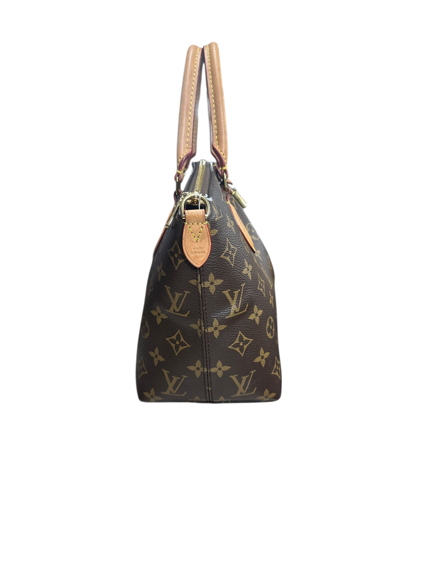 LOUIS VUITTON Monogram Lockit PM Handbag Brown Gold Hardware LO2274