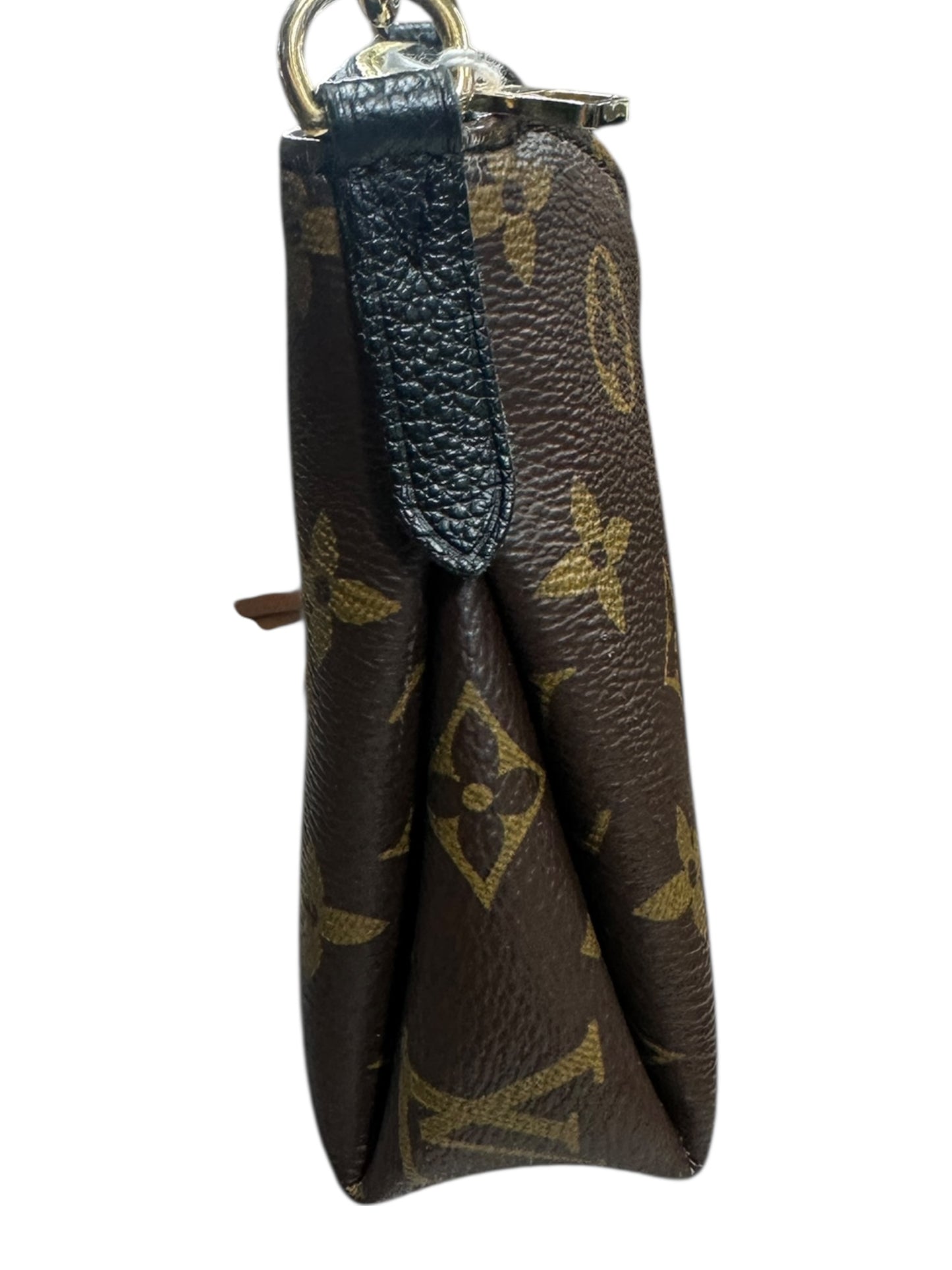 LOUIS VUITTON Monogram Pallas Clutch Brown Gold Hardware LO2248
