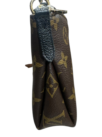 LOUIS VUITTON Monogram Pallas Clutch Brown Gold Hardware LO2248