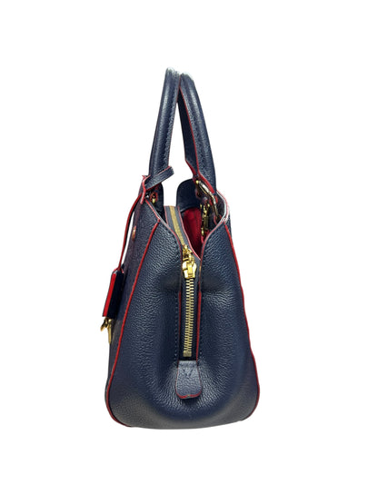 LOUIS VUITTON Monogram Empreinte Montaigne BB Handbag Navy Gold Hardware LO2311