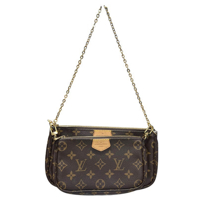 LOUIS VUITTON Monogram Multi Pochette Accessoires Crossbody Bag Brown Gold Hardware LO2319