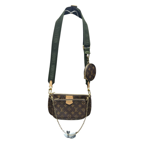 LOUIS VUITTON Monogram Multi Pochette Accessoires Crossbody Bag Brown Gold Hardware LO2319