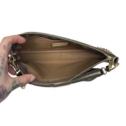 LOUIS VUITTON Monogram Multi Pochette Accessoires Crossbody Bag Brown Gold Hardware LO2319