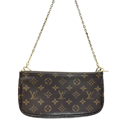 LOUIS VUITTON Monogram Multi Pochette Accessoires Crossbody Bag Brown Gold Hardware LO2319