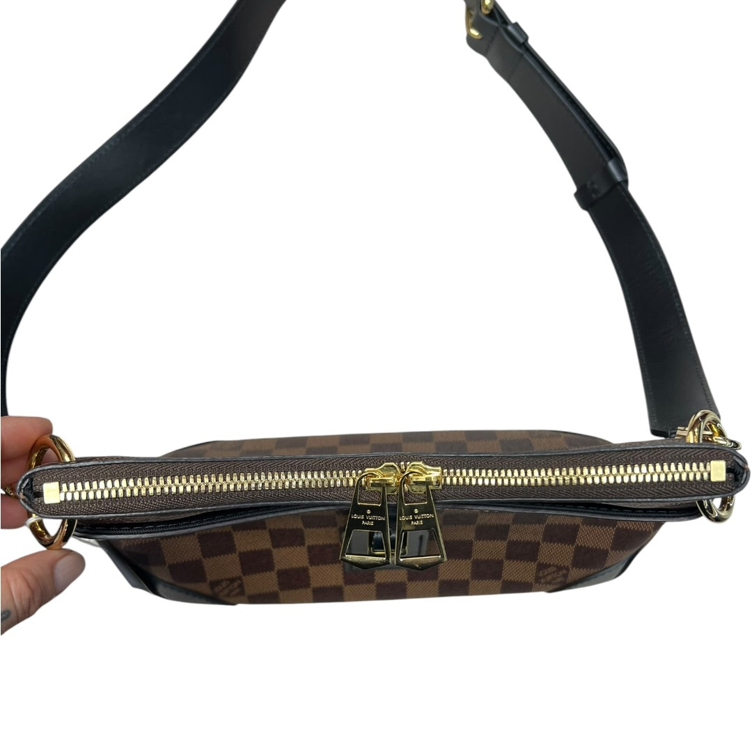 LOUIS VUITTON Damier Ebene Bond Street BB Shoulder Bag Brown/Black Gold Hardware LO2306