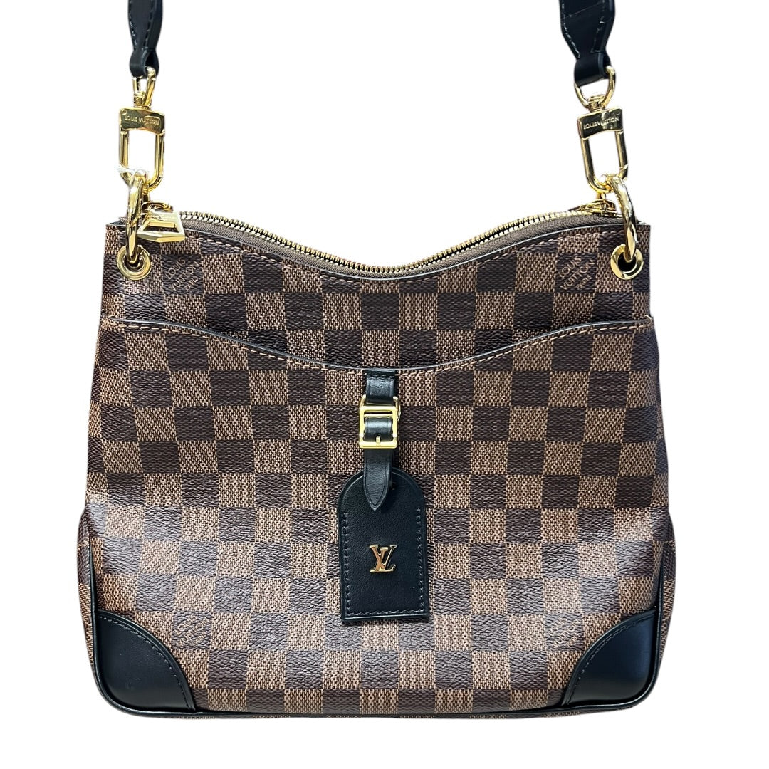 LOUIS VUITTON Damier Ebene Bond Street BB Shoulder Bag Brown/Black Gold Hardware LO2306