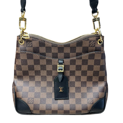 LOUIS VUITTON Damier Ebene Bond Street BB Shoulder Bag Brown/Black Gold Hardware LO2306