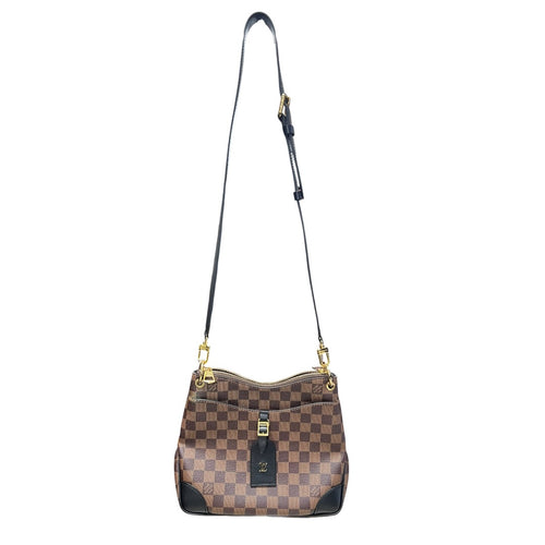 LOUIS VUITTON Damier Ebene Bond Street BB Shoulder Bag Brown/Black Gold Hardware LO2306