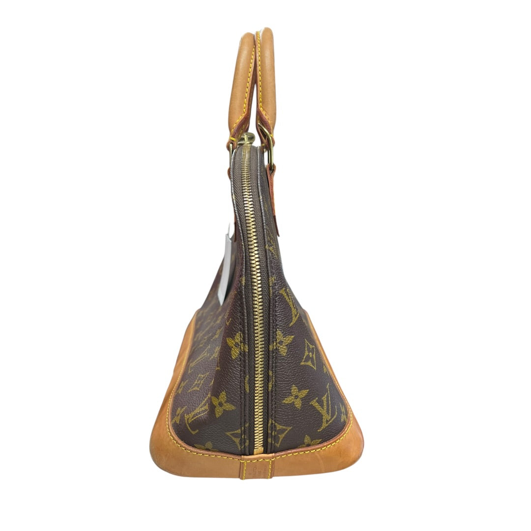 LOUIS VUITTON Monogram Alma PM Handbag Brown Gold Hardware LO2302
