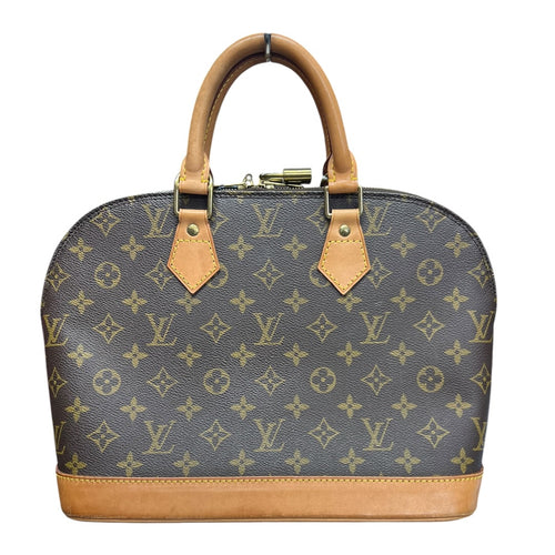 LOUIS VUITTON Monogram Alma PM Handbag Brown Gold Hardware LO2302