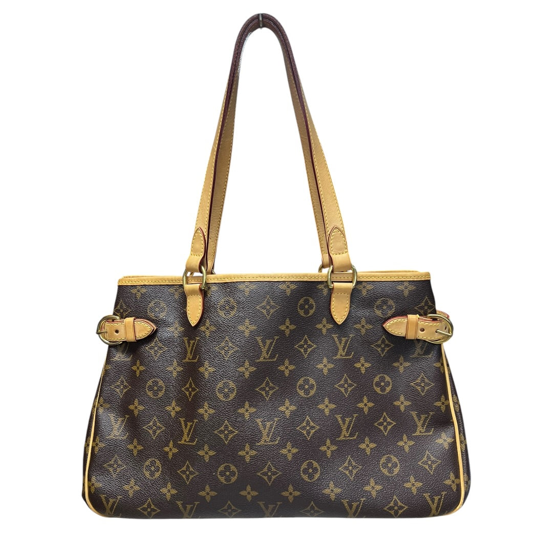 LOUIS VUITTON Monogram Batignolles Horizontal Tote Bag Brown Gold Hardware LO2300