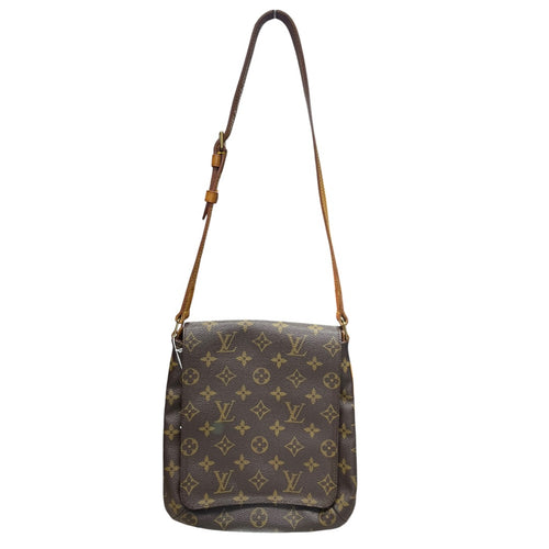 LOUIS VUITTON Monogram Musette Salsa Crossbody Bag Brown Gold Hardware LO2308