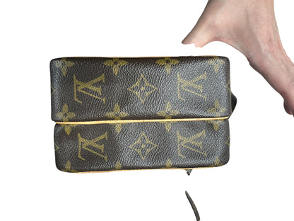 LOUIS VUITTON Monogram Danube Crossbody Bag Brown Gold Hardware LO2301